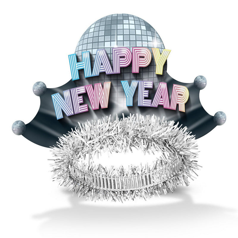 Disco Fever Tiara by Beistle for New Years Fringed