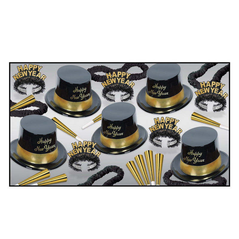 Gold Legacy Asst for 10 by Beistle for New Years 10 Person Assortments
