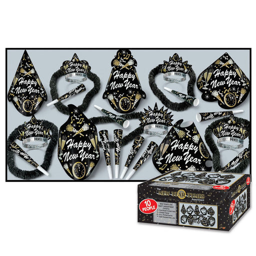 New Year Tymes Asst for 10 by Beistle for New Years 10 Person Assortments