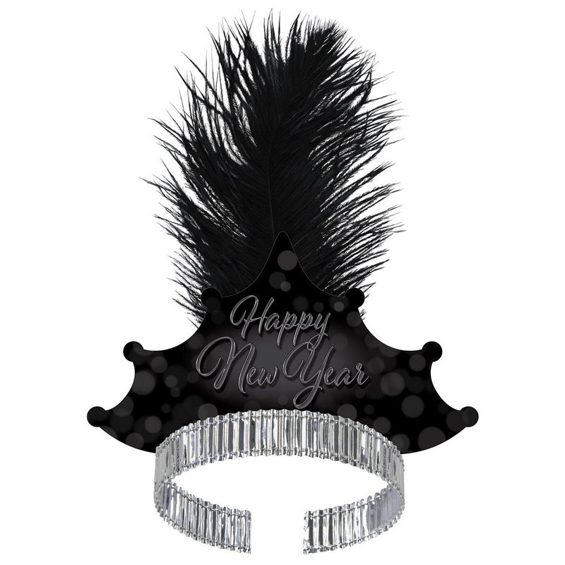 Blackout New Year Tiara by Beistle for New Years Foil