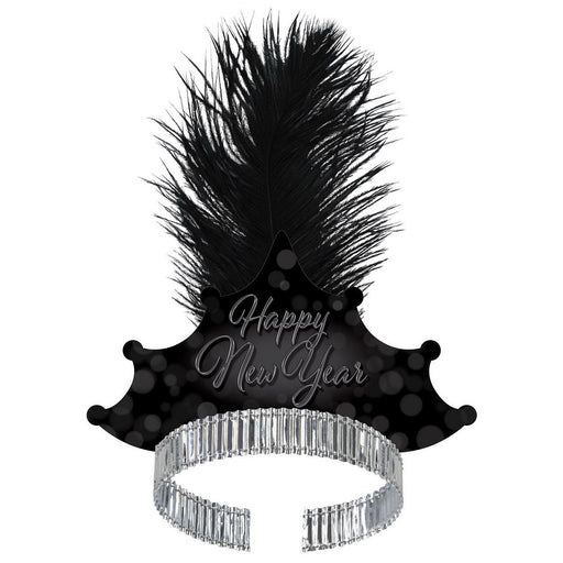 Blackout New Year Tiara by Beistle for New Years Foil