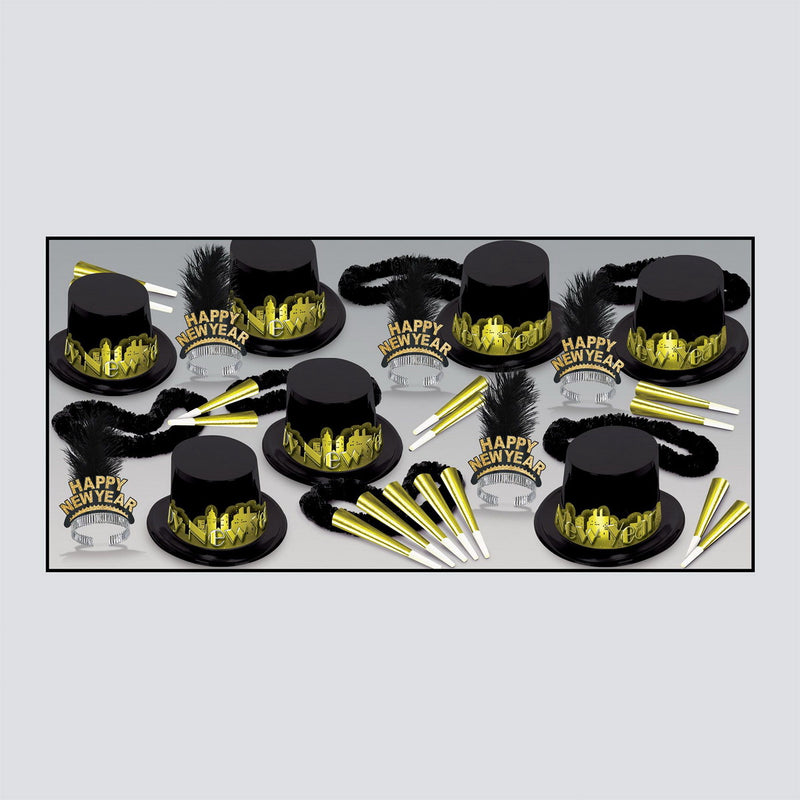 Gold Starry Night Asst for 50 by Beistle for New Years 50 Person Assortments