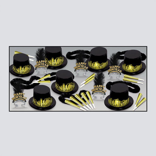 Gold Starry Night Asst for 50 by Beistle for New Years 50 Person Assortments