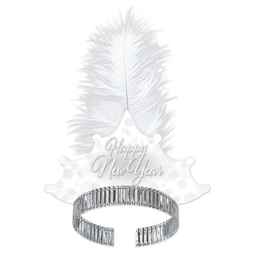Whiteout New Year Tiara by Beistle for New Years Foil