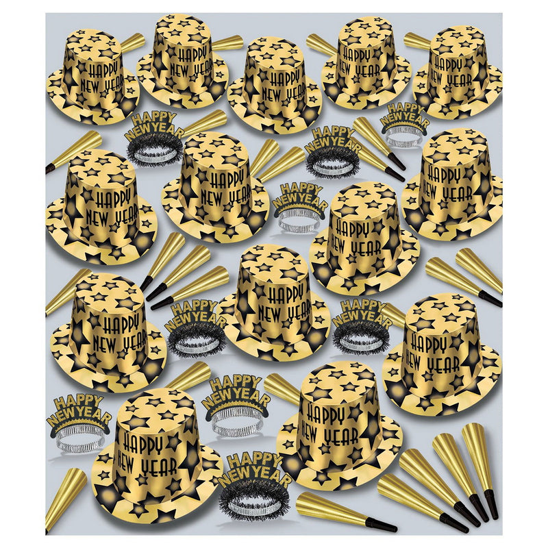 Gem-Star Gold Deluxe Asst for 100 by Beistle for New Years 100 Person Assortments