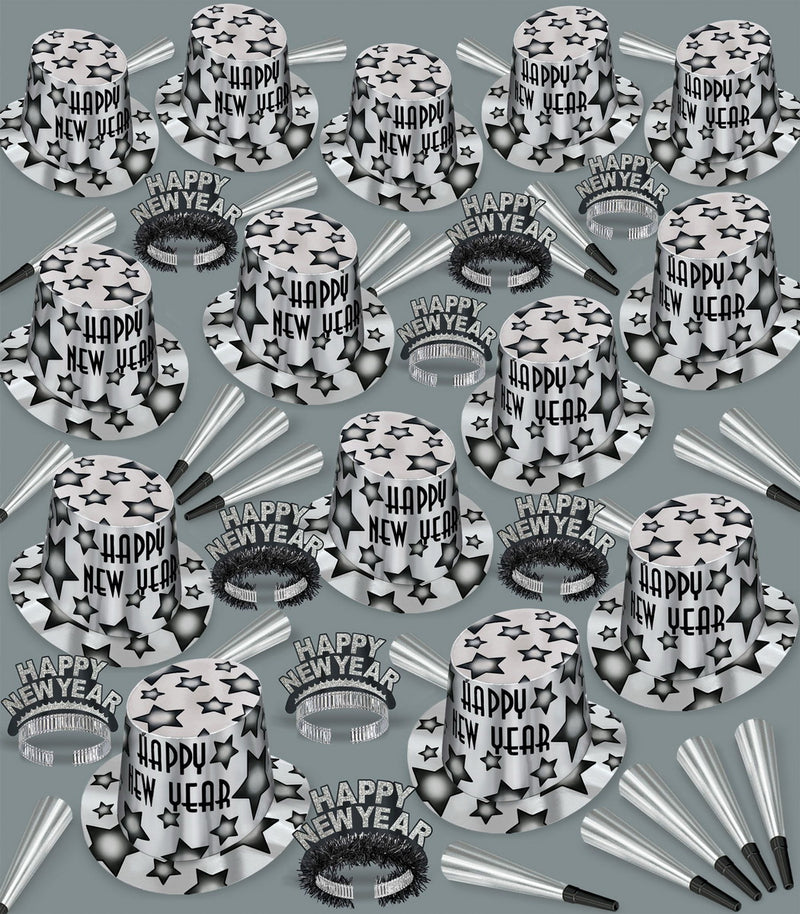 Gem-Star Silver Deluxe Asst for 100 by Beistle for New Years 100 Person Assortments