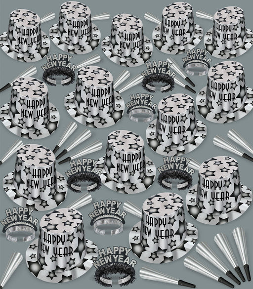 Gem-Star Silver Deluxe Asst for 100 by Beistle for New Years 100 Person Assortments