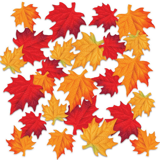Deluxe Fabric Autumn Leaves – 3½" & 4¾" – (48/Pkg) by Beistle for Thanksgiving and fall Fabric Silhouettes