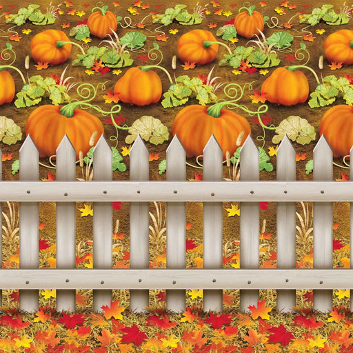 Pumpkin Patch Backdrop – 4' x 30' – (1/Pkg) by Beistle for Thanksgiving and fall Backdrops