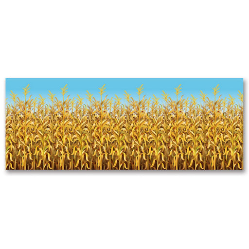 Cornstalks Backdrop – 4' x 30' – (1/Pkg) by Beistle for Thanksgiving and fall Backdrops