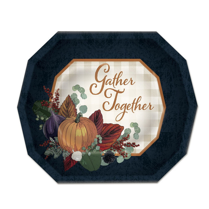 Fall Thanksgiving Dessert Plates – 6¼" x 7½" – (8/Pkg) by Beistle for Thanksgiving and fall Plates-Dessert