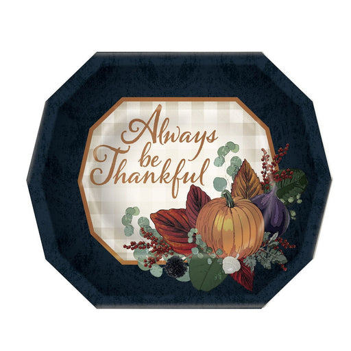 Fall Thanksgiving Dinner Plates – 9" x 11" – (8/Pkg) by Beistle for Thanksgiving and fall Plates-Dinner