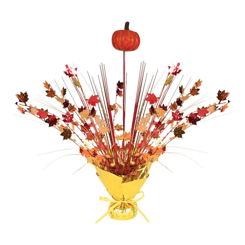 Fall Gleam 'N Spray Centerpiece – 16¾" – (1/Pkg) by Beistle for Thanksgiving and fall Gleam 'N Burst
