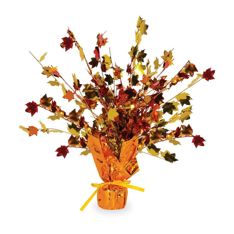 Fall Leaves Gleam 'N Burst Centerpiece – 15" – (1/Pkg) by Beistle for Thanksgiving and fall