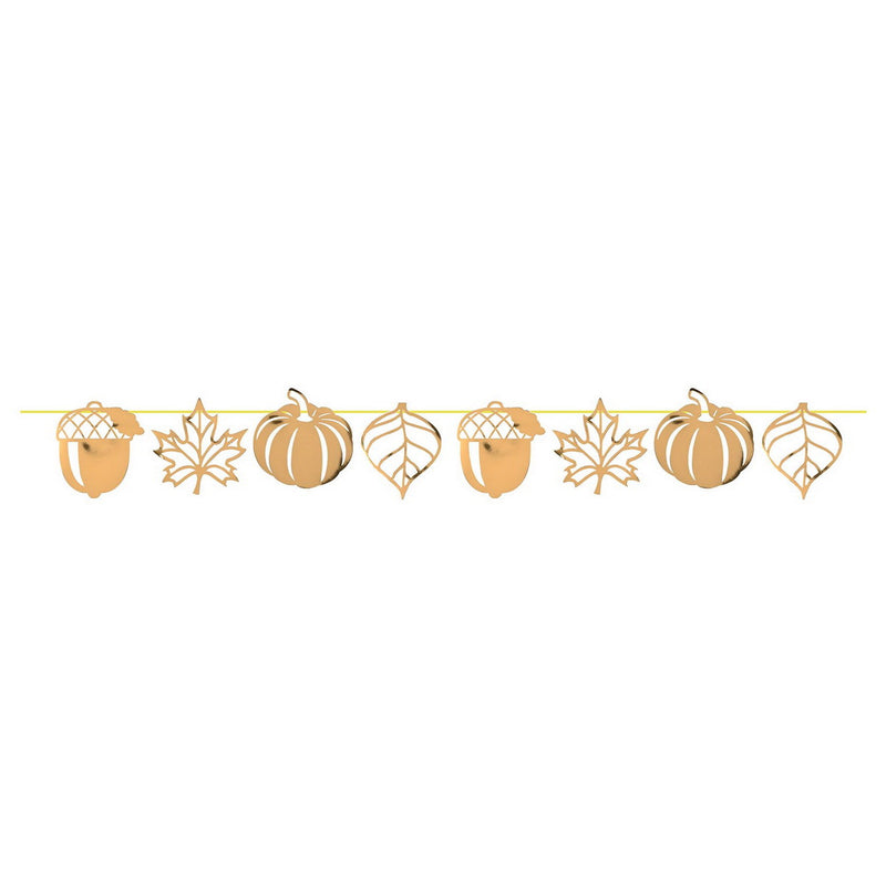 Foil Die-Cut Fall Streamer – 7½" x 7' 9" – (1/Pkg) by Beistle for Thanksgiving and fall Streamers