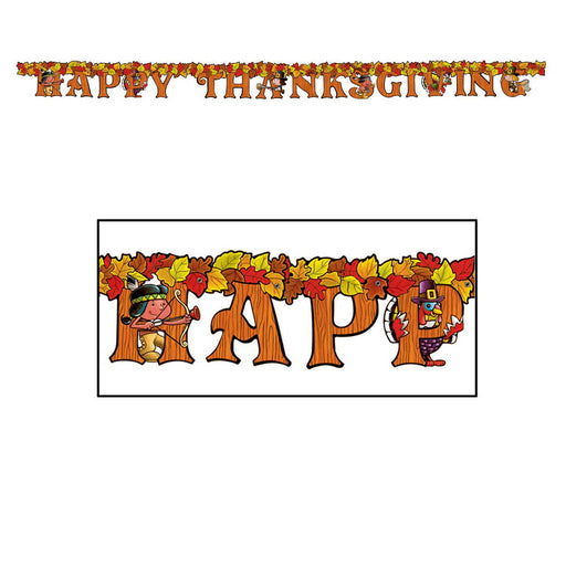 Happy Thanksgiving Streamer – 5" x 6' – (1/Pkg) by Beistle for Thanksgiving and fall Jointed Streamers