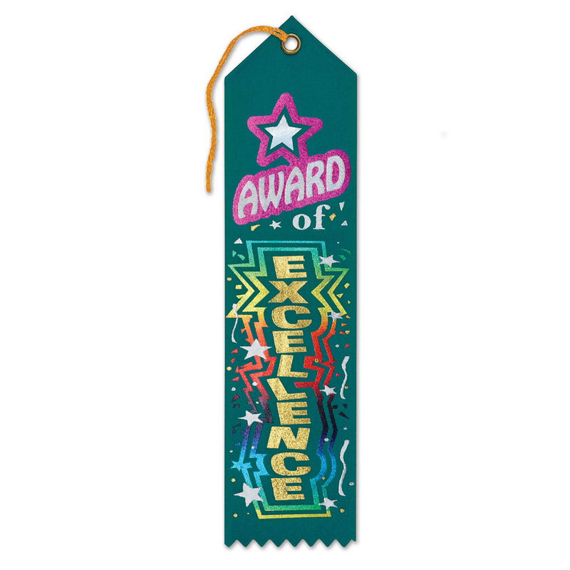 Award Of Excellence Award Ribbon – 2" x 8" by Beistle for Educational Award Ribbons