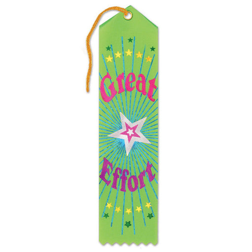 Great Effort Award Ribbon – 2" x 8" by Beistle for Educational Award Ribbons