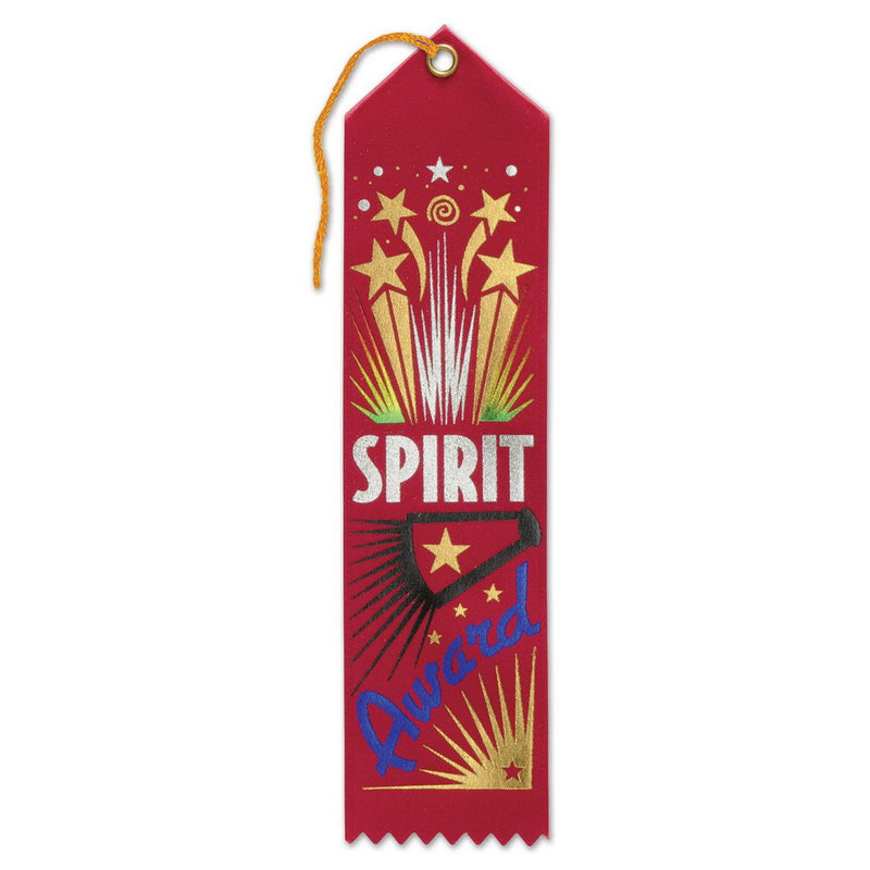 Spirit Award Ribbon – 2" x 8" by Beistle for Educational Award Ribbons