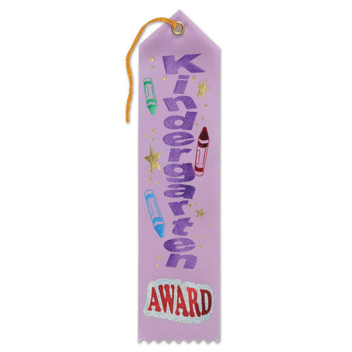 Kindergarten Award Ribbon – 2" x 8" by Beistle for Educational Award Ribbons