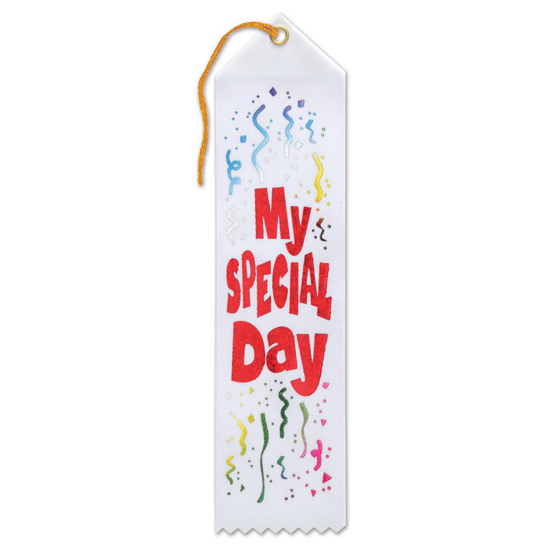 My Special Day Award Ribbon – 2" x 8" by Beistle for Educational Award Ribbons