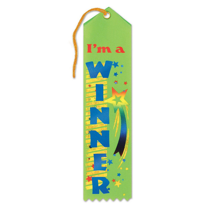 I'm A Winner Award Ribbon – 2" x 8" by Beistle for Educational Award Ribbons