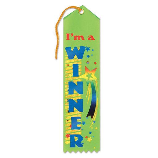 I'm A Winner Award Ribbon – 2" x 8" by Beistle for Educational Award Ribbons