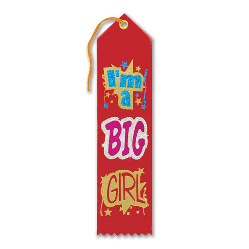 I'm A Big Girl Award Ribbon – 2" x 8" by Beistle for Educational Award Ribbons