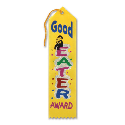Good Eater Award Ribbon – 2" x 8" by Beistle for Educational Award Ribbons