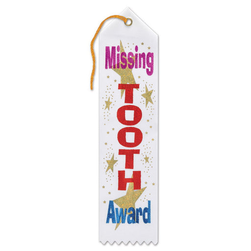 Missing Tooth Award Ribbon – 2" x 8" by Beistle for Educational Award Ribbons