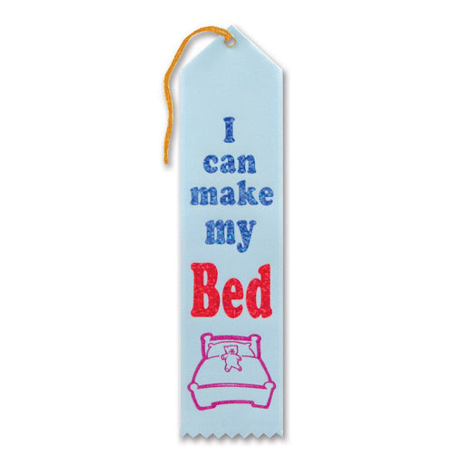 I Can Make My Bed Award Ribbon – 2" x 8" by Beistle for Educational Award Ribbons