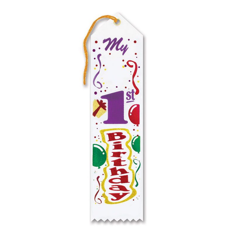 My "1st" Birthday Award Ribbon – 2" x 8" by Beistle for 1st Birthday Award Ribbons