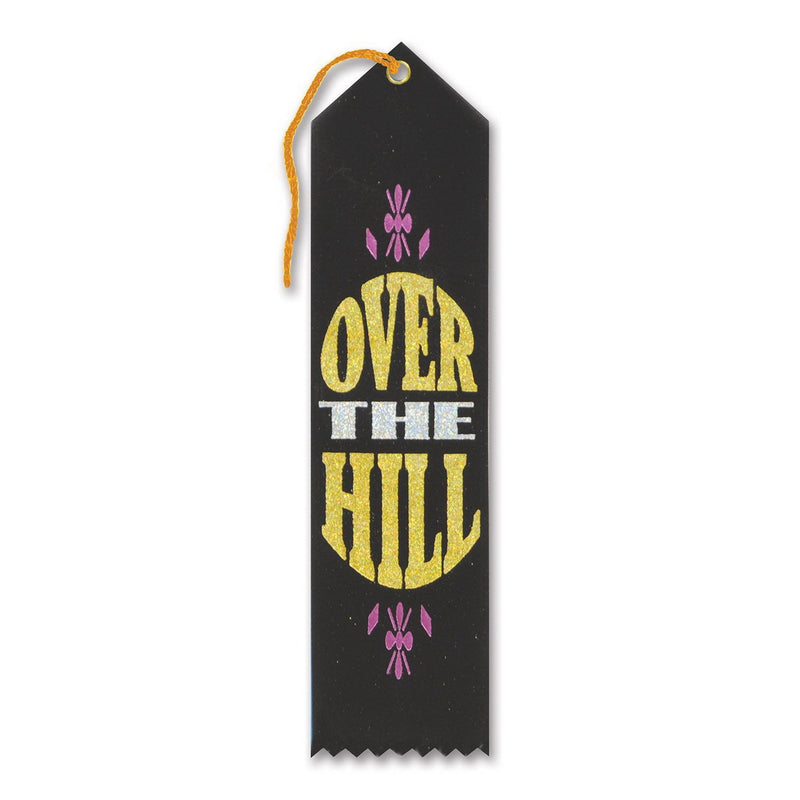 Over The Hill Award Ribbon – 2" x 8" by Beistle for Over-The-Hill Award Ribbons