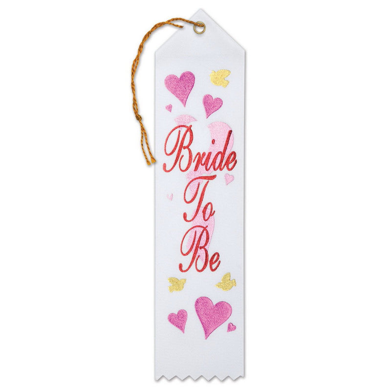 Bride To Be Award Ribbon – 2" x 8" by Beistle for Wedding Award Ribbons