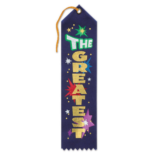 The Greatest Award Ribbon – 2" x 8" by Beistle for Educational Award Ribbons