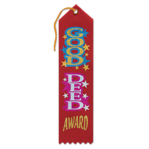 Good Deed Award Ribbon – 2" x 8" by Beistle for Educational Award Ribbons