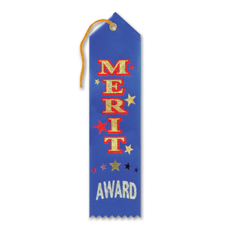 Merit Award Ribbon – 2" x 8" by Beistle for Educational Award Ribbons