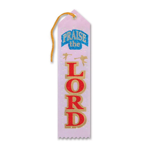 Praise The Lord Ribbon – 2" x 8" by Beistle for Religious Award Ribbons