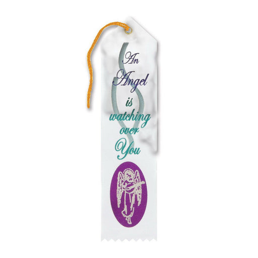 An Angel Is Watching Over You Ribbon – 2" x 8" by Beistle for Religious Award Ribbons