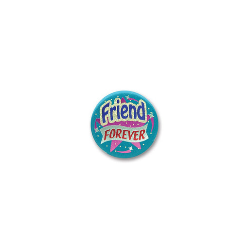 Friend Forever Satin Button – 2" – (1/Card) by Beistle for General occasion Satin Buttons