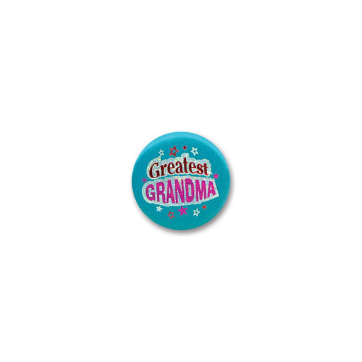 Greatest Grandma Satin Button – 2" – (1/Card) by Beistle for Mothers and Fathers Day Satin Buttons