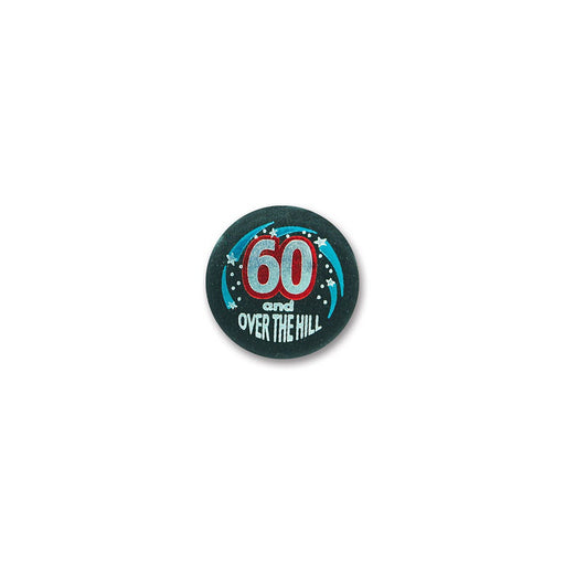 60 & Over The Hill Satin Button – 2" – (1/Card) by Beistle for Over-The-Hill Satin Buttons