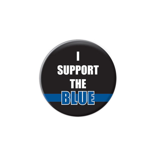 I Support The Blue Button – 2" – (1/Card) by Beistle for Patriotic Printed Buttons