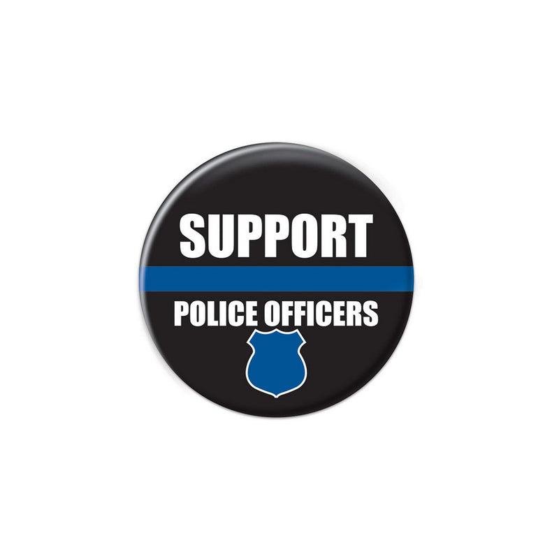 Support Police Officers Button – 2" – (1/Card) by Beistle for Patriotic Printed Buttons