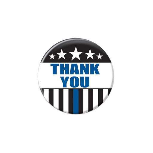 Thank You Law Enforcement Button – 2" – (1/Card) by Beistle for Patriotic Printed Buttons