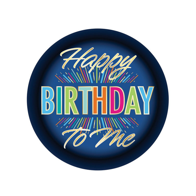 Happy Birthday To Me Button – 2" – (1/Card) by Beistle Printed Buttons