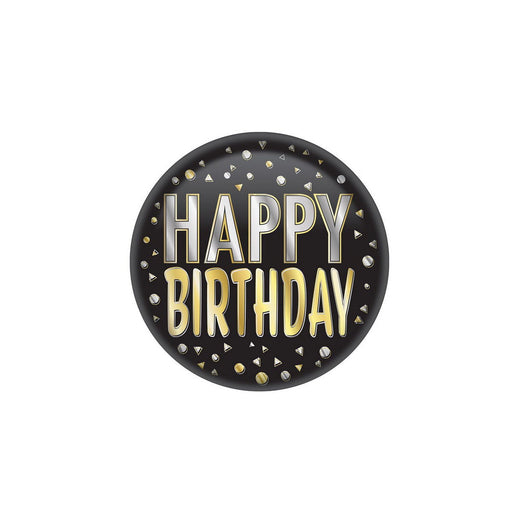 Happy Birthday Button – 2" – (1/Card) by Beistle Printed Buttons