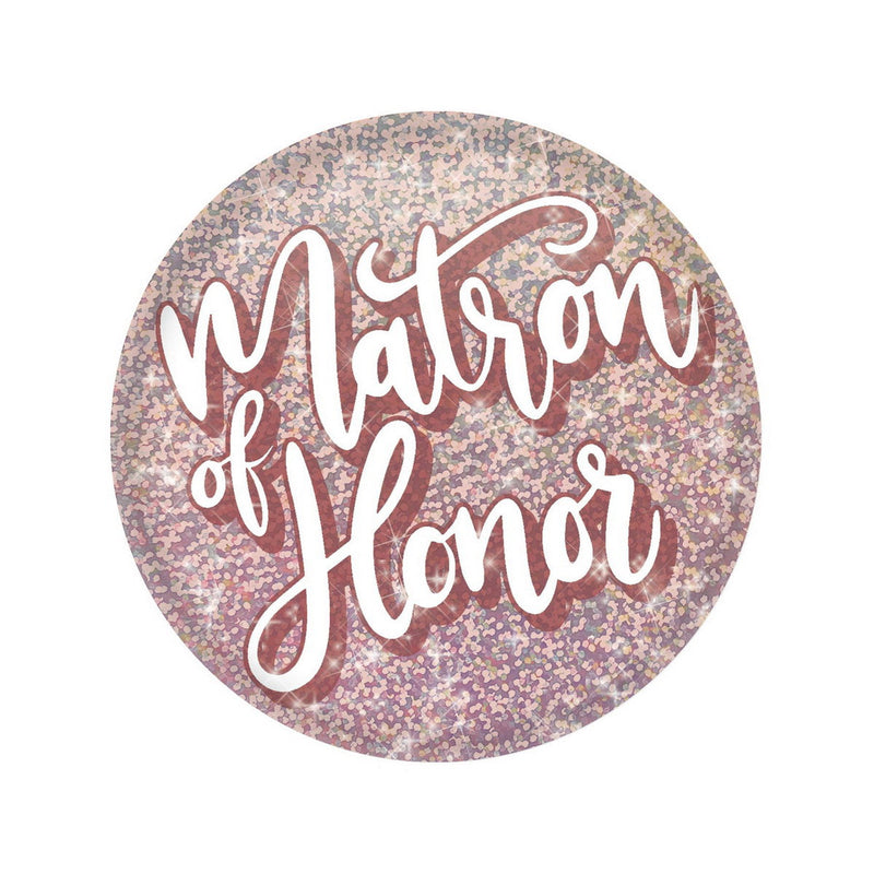 Matron of Honor Button – 2" – (1/Card) by Beistle for Wedding Printed Buttons