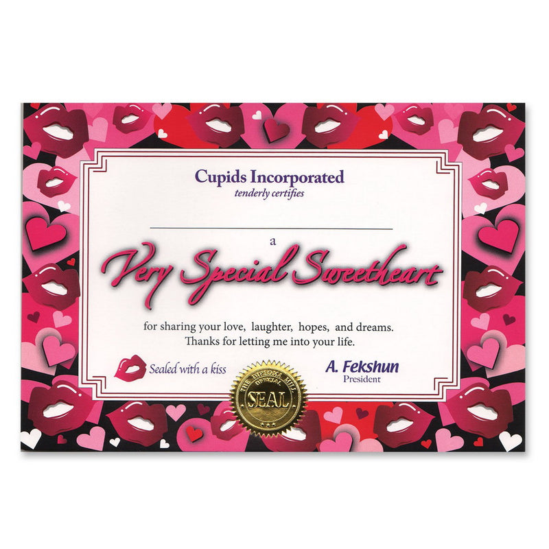 Very Special Sweetheart Certificate – 5" x 7" by Beistle for Valentines Certificate Greetings