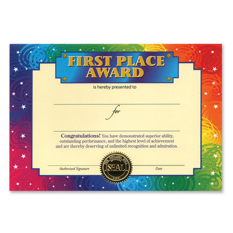 First Place Award Certificate – 5" x 7" by Beistle for Educational Certificate Greetings